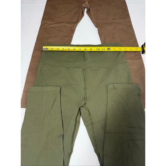Set of 2 DSG Women’s Leggings Green Brown Size L - Picture 6 of 16
